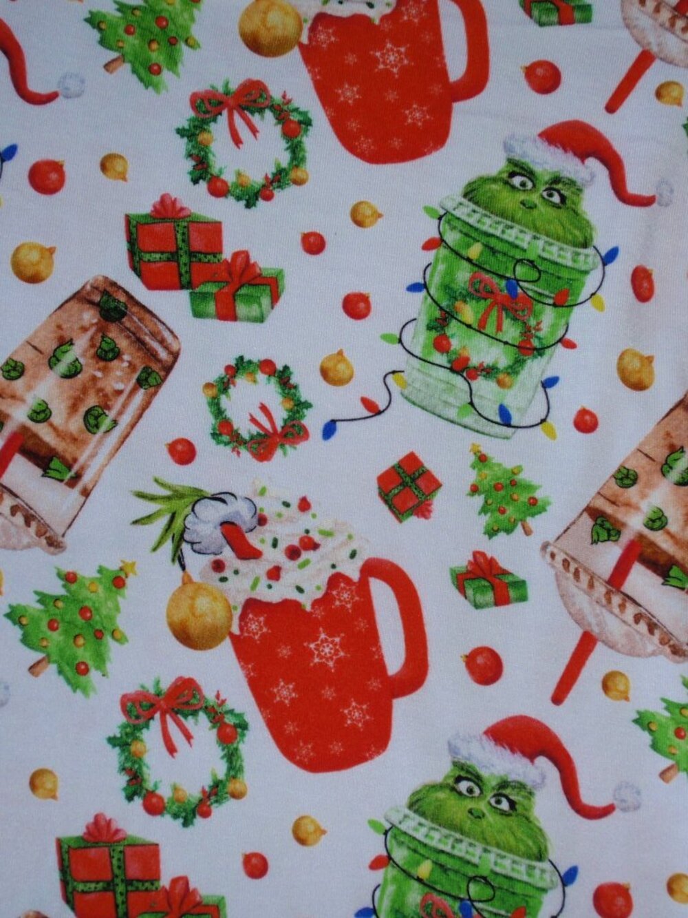 Little Snuggles Grinch Christmas Coco Mug Bamboo Pajama Pants Sz M